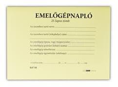  Emelőgépnapló 24 lapos A/5 fekvő D. E. 938 (EGYEB_59645) (EGYEB_59645)