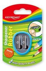 Keyroad Hegyező 2 lyukú Keyroad Rubber vegyes színek (KEYROAD_38406) (KEYROAD_38406)