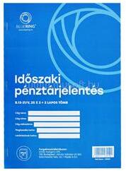 BLUERING Időszaki pénztárjelentés A/4 álló 25x2+2lapos b. 13-21/VX BlueringR (BLUERING_NYOMTB1321VX) (BLUERING_NYOMTB1321VX)