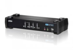 ATEN KVM Switch 4 portos USB DVI + kábelkészlet (CS1764A) (CS1764A) - aqua
