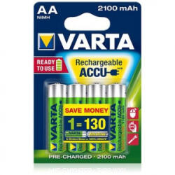 VARTA Ready To Use AA Ni-Mh 2100 mAh ceruza akku 4db/csomag (56706101404) (56706101404)