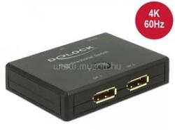 DELOCK Displayport 2 - 1 kapcsoló kétirányú 4K 60 Hz (DL18750) (DL18750)