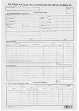 PÁTRIA Külföldi kiküldetési utasítás és költségelszámolás, A/4 és 4 oldal B. 7300-261/ÚJ (PÁTRIA_56926) (PÁTRIA_56926)