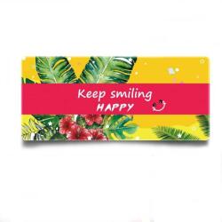 Original Deals "Happy" Professzionális egérpad, gaming, 100 x 50 cm, gumírozott talp és oldalsó öltések, laptophoz vagy számítógéphez, prémium (21SSK0689)