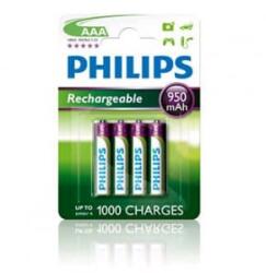 Philips MultiLife 950 mAh AAA Akkumulátor Rechargeable 4db/cs (R03B4A95/10) (R03B4A95/10) - aqua