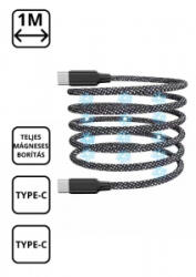 Cellect Feltekerhető mágneses Type-C - Type-C kábel (MDCU-MAG-TYPEC-GY) (MDCU-MAG-TYPEC-GY)