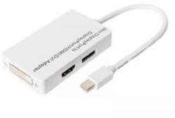 ASSMANN Video adapter Mini DisplayPort / DisplayPort, HDMI kábel 20cm (DB-340509-002-W) (DB-340509-002-W)