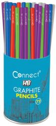 Connect Grafitceruza HB, 5 féle színű kerek test, Connect 72 db/csomag, (000003499) - web24