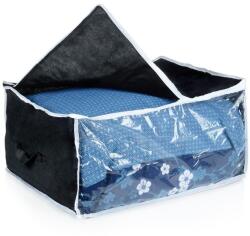 Vilde Fehérneműtáska, Vilde, 87L, 65x45x30 cm, Tartós poliészter textilanyagból készült, Cipzárral záródik, Átlátszó ablak a tartalom megtekintéséhez, Kényelmes fogantyú a hordozáshoz, Fekete (569990)