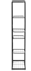 SPRINGOS 6 szintes fém Virágtartó állvány 105x44, 5x22, 5cm - Fekete (GA0214)
