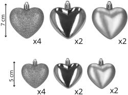 SPRINGOS Ca0960 szív alakú karácsonyi gömb készlet 16 db (CA0960)