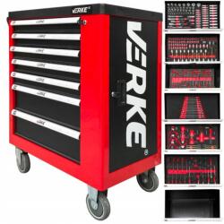 VERKE Műhelykocsi szekrény 7 fiókos, 450 kg, V33107, Verke