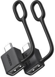 UGREEN adaptor 2pcs Type-C - mufă USB, transfer de date și încărcare, NEGRU (65560)