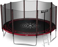 Neo-Sport Neo-Sport külső hálós Trambulin létrával 465cm, 150kg - Piros