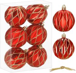 SPRINGOS Ca1401 karácsonyfadíszek 6 cm 6 db (CA1401)