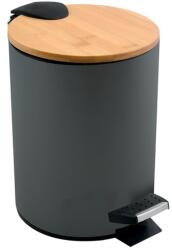 spirella pedálos szemetes ADONIS sötétszürke acél bambusz fedél 5 L 10.00004 (10.00004)