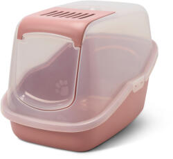 SAVIC Savic Nestor macska wc, hamvas rózsaszín/átlátszó