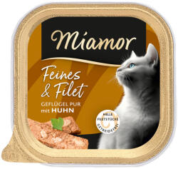 Miamor 32x100g Miamor Feines & Filet Szárnyas pure & csirke nedves macskatáp