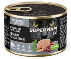 RAFI Super Rafi Cat Sterilised P& F Guinea fowl and Duck hearts 6 x 185 g