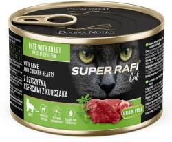 RAFI Super Rafi Cat Adult P& F Game and Chicken hearts 6 x 185 g