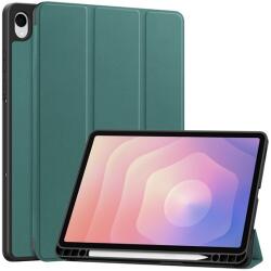 Gigapack Samsung Tab S11 5G / Tab S11 WIFI GIGAPACK Tok álló, bőr hatású aktív FLIP, ceruza tartó, SÖTÉTZÖLD GP-177314 (GP-177314)