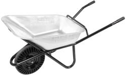 Strend Pro Premium Talicska, Strend Pro Premium Fortis D-3, ezüst/fekete, 100 l, defektmentes tömör Bantam kerék, horganyzott acél puttony, 200 kg teherbírás, PVC markolat (TC2161227)