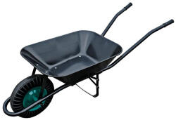 Strend Pro Talicska, Strend Pro Garden Cargo Bantam, fekete, 85 l, defektmentes tömör Bantam kerék, lakkozott acél puttony, 100 kg teherbírás, PVC markolat, szétszerelve (TC2160512D)