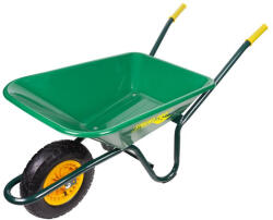 Strend Pro Talicska, Strend Pro Garden, zöld, 72 l, felfújható kerék, műanyag puttony, 120 kg teherbírás, megerősített, PVC markolat, szétszerelve (TC2161600D)