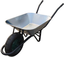 Strend Pro Talicska, Strend Pro Garden Wbar. G, ezüst, 60 l, felfújható kerék, horganyzott acél puttony, 100 kg teherbírás, PVC markolat (TC216692)