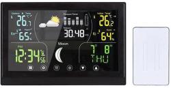 Solight TE110B - Színes kijelzős időjárásállomás 5V/2xAAA fekete TE110B (SL1753)