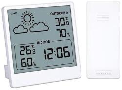 Solight TE48W - Digitális hőmérő 5V/2xAAA + 2xAAA fehér TE48W (SL1750)