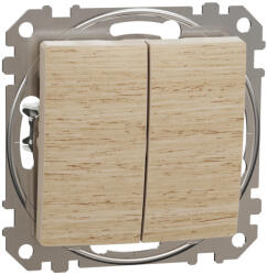 Schneider Electric SDD180105U csillárkapcsoló (105), nyír burkolattal, rugós bekötés, kerét nélkül, süllyesztett, 10A 250V IP20 (Sedna Design / Elements) (SDD180105U)