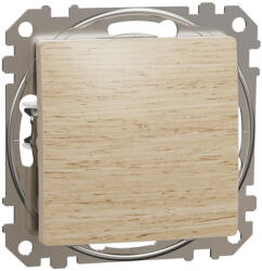 Schneider Electric SDD180111U egypólusú nyomó (N101), nyír burkolattal, rugós bekötés, kerét nélkül, süllyesztett, 10A 250V IP20 (Sedna Design / Elements) (SDD180111U)