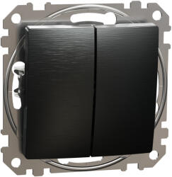 Schneider Electric SDD172105U csillárkapcsoló (105), szálcsiszolt titánium burkolattal, rugós bekötés, kerét nélkül, süllyesztett, 10A 250V IP20 (Sedna Design / Elements) (SDD170105U)