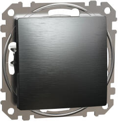 Schneider Electric SDD172111U egypólusú nyomó (N101), szálcsiszolt titánium burkolattal, rugós bekötés, kerét nélkül, süllyesztett, 10A 250V IP20 (Sedna Design / Elements) (SDD172111U)