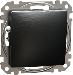 Schneider Electric SDD172106U váltókapcsoló (106), szálcsiszolt titánium burkolattal, rugós bekötés, kerét nélkül, süllyesztett, 10A 250V IP20 (Sedna Design / Elements) (SDD172106U)