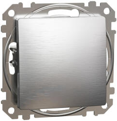 Schneider Electric SDD170101U egypólusú kapcsoló (101), szálcsiszolt alumínium burkolattal, rugós bekötés, kerét nélkül, süllyesztett, 10A 250V IP20 (Sedna Design / Elements) (SDD170101U)