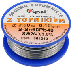  CYNEL 76818 Forrasztóón 100g 2mm (76818)