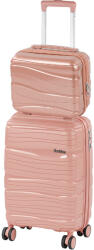 Leziter TraveLux Voyager II gurulós bőrönd szett rosegold (LTRVBS-II-RG) - leziteronline