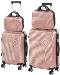 Leziter TraveLux Pro XXII gurulós bőrönd szett rosegold (LTRPBS-XXII-RG) - leziteronline