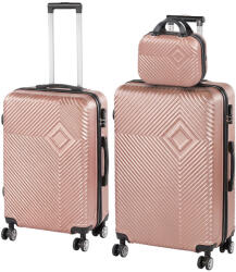 Leziter TraveLux Pro XVII gurulós bőrönd szett rosegold (LTRPBS-XVII-RG) - leziteronline