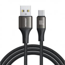 JOYROOM S-A25 USB-A to USB-C adatkábel, töltőkábel, fekete (100W, 5A, 1.2m)