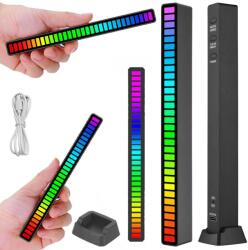  LED neon csík, hangra reagál, 18 cm (v12277_CZ)
