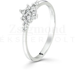  14 karátos fehérarany eljegyzési gyűrű - PP03f (AU14255) AU14255