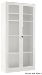 UNIQUE XD-027 vitrines fém szekrény, fehér