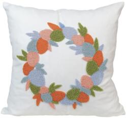 Lenjerii Deosebite Fata perna Paste cu broderie în relief 45x45cm, Sărbătoarea Paștelui Fata de masa