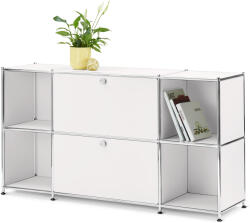 Tchibo - Polcos komód /Cn3 2 lenyitható ajtóval - fehér