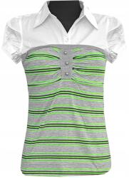  Női Blúz Ifjúsági Póló Galléros Zöld L MOD: 1127F