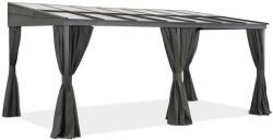 Garden Point Alumínium terasz előtető 3 x 6 m Tarragona Garden Point függönyökkel antracit színben (GAP1170)