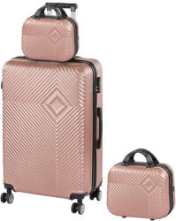 Leziter TraveLux Pro XIV gurulós bőrönd szett rosegold (LTRPBS-XIV-RG) - leziter
